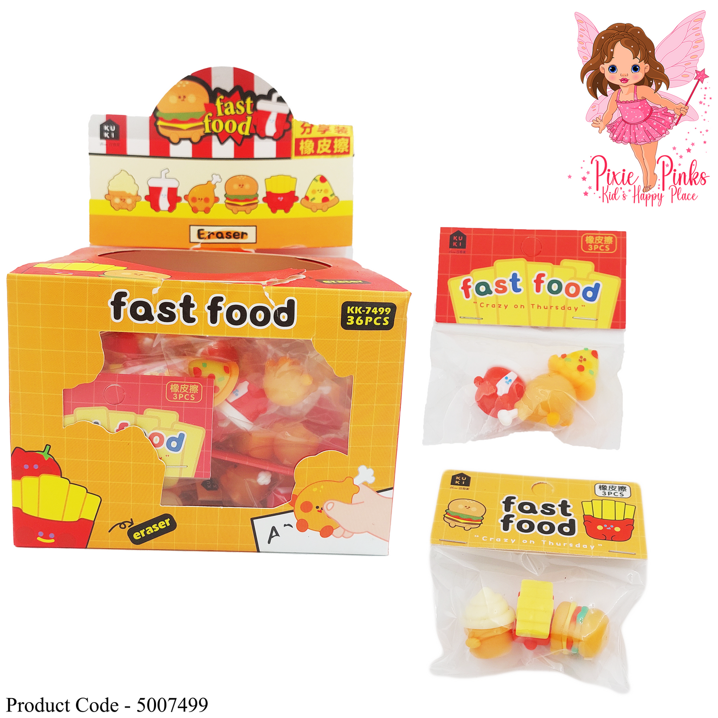 Foodie Family Mini Eraser Set