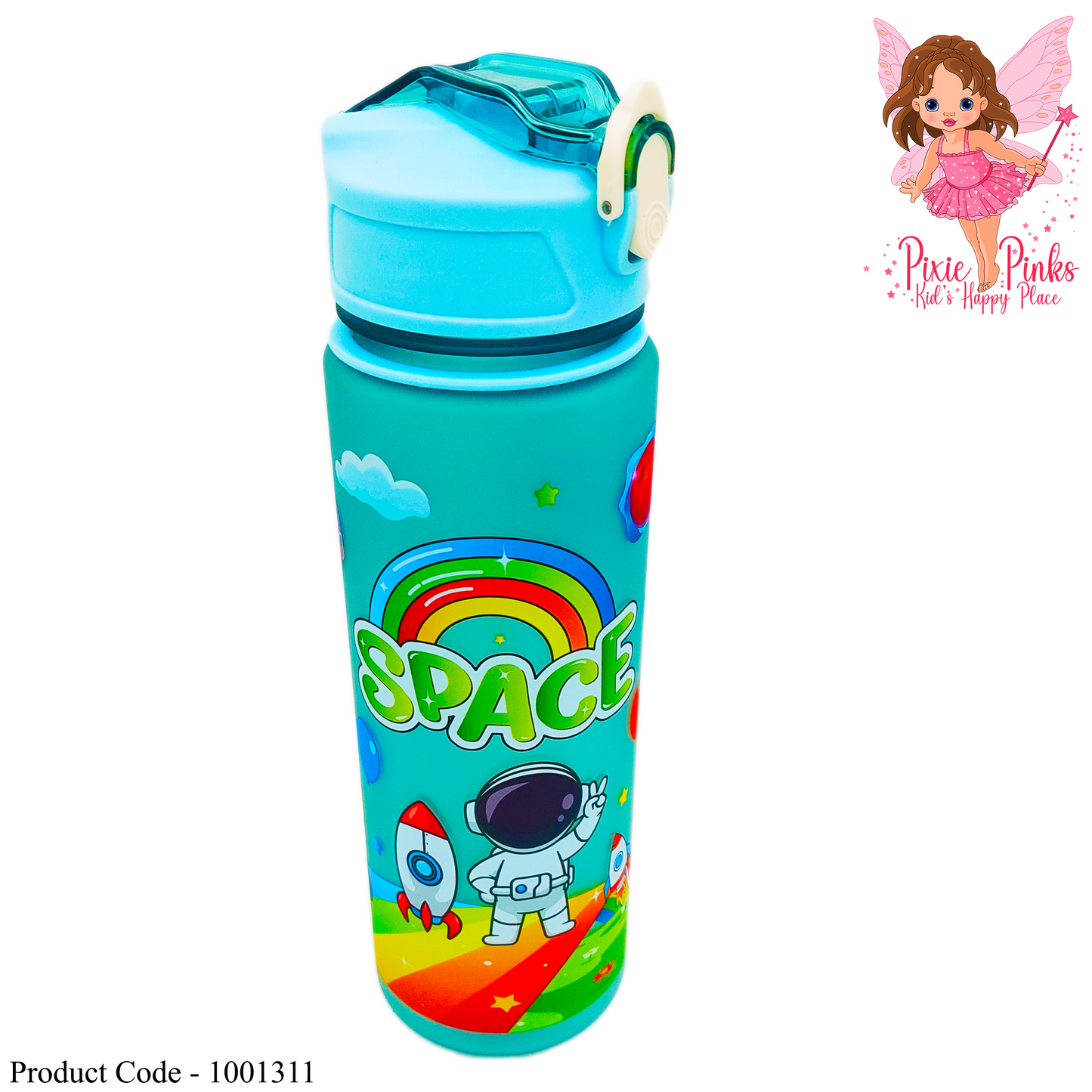 Galaxy Explorers Push-and-Open Kids Water Bottle