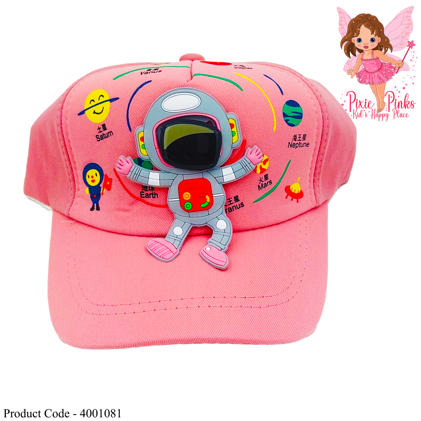 Space Pink Kids 3D Cap