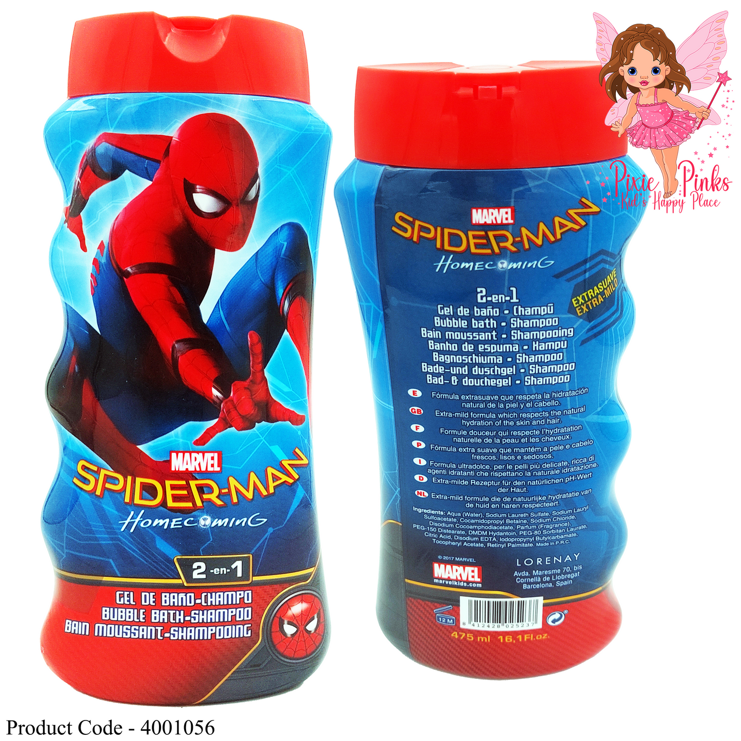 Spider Man Bubble Bath Gel Shampoo 2 in 1