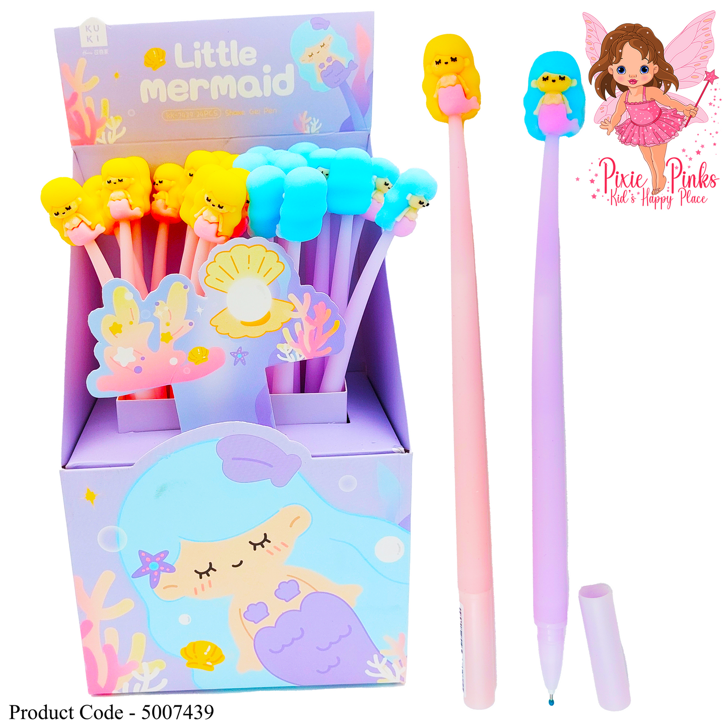 Little mermaid shaker gel pen
