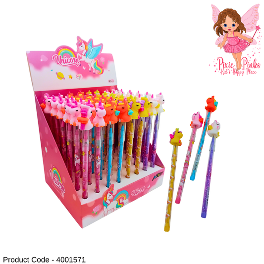 PixiePinks Unicorn Interchangeable Pencil – Cute Cartoon Refill Pencil for Kids