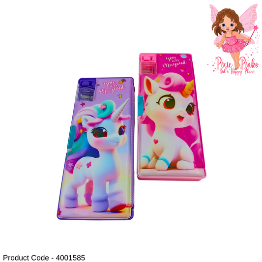PixiePinks Big Unicorn Pencil Box – Magical & Spacious Stationery Organizer for Kids