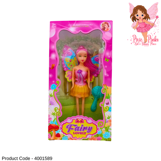 Fairy Lovely Barbie Doll – Magical Fairy Toy with Colorful Wings & Dress for Girls