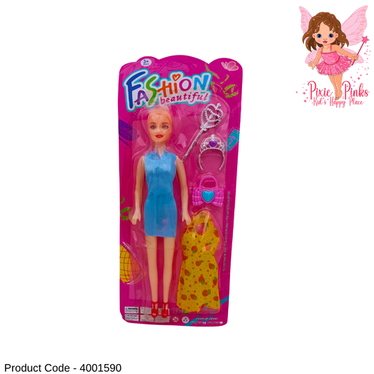 Fashion Beauty Barbie Doll – Stylish Dress-Up Toy with Accessories for Girls