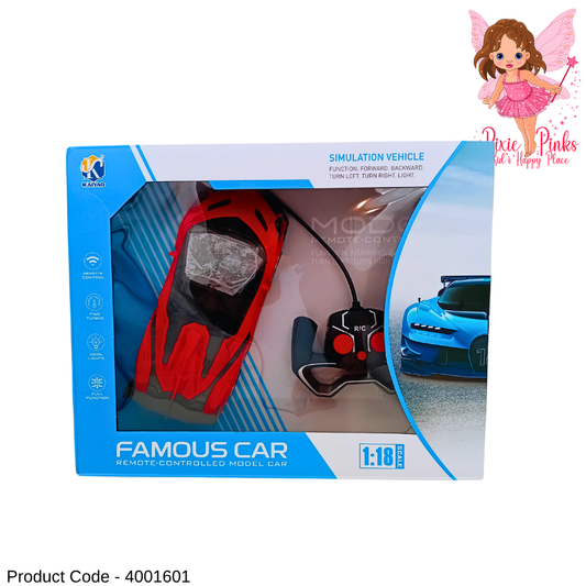🚗 Famous Remote Control Racing Car – 1:18 Scale High-Speed RC Toy for Kids