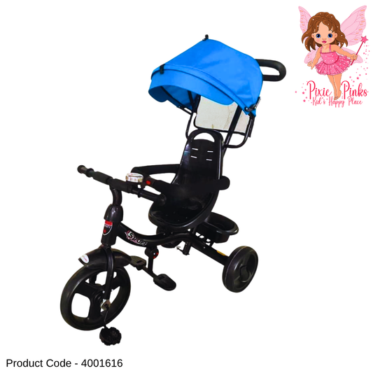 🚲 Kids Tricycle with Sun Canopy & Push Handle – Safe Ride-On Cart for Toddlers ✨👶