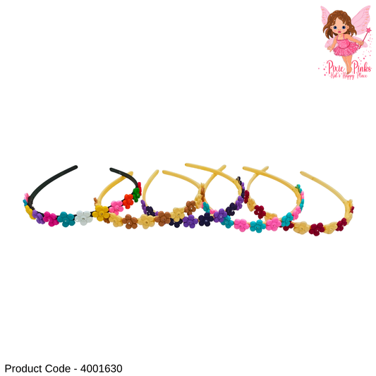 🌸 Colorful Multi-Flower Hair Bands for Girls 🌈✨