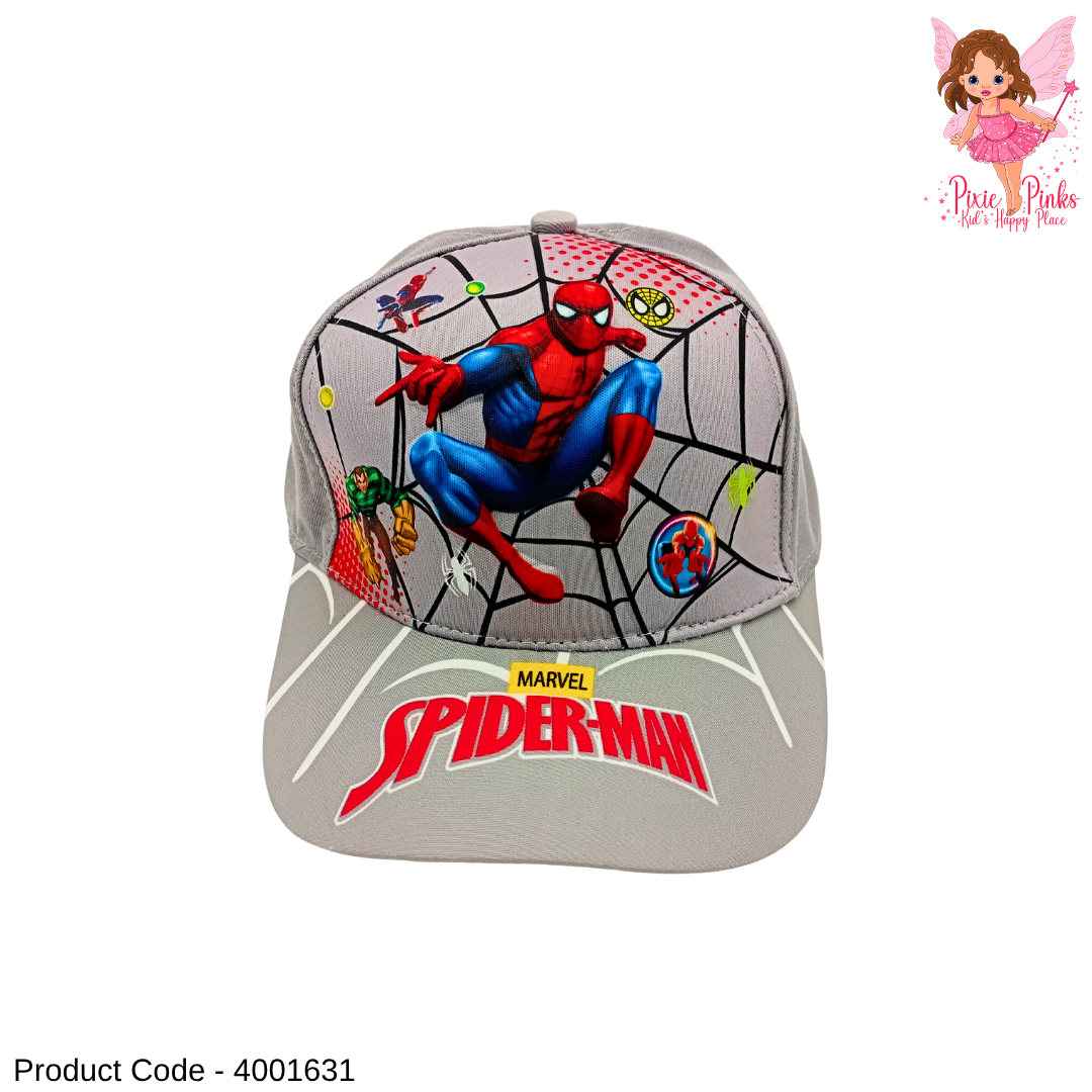 🕷️ Grey Spider Hero Kids Cap 🧢✨