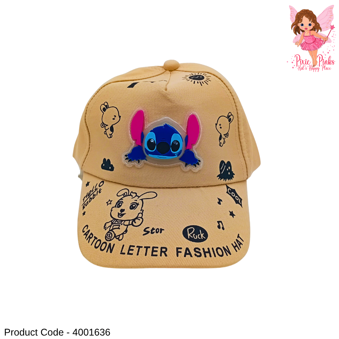 💙 Stitch Themed Lightning Kids Cap – Cartoon Style 🧢✨
