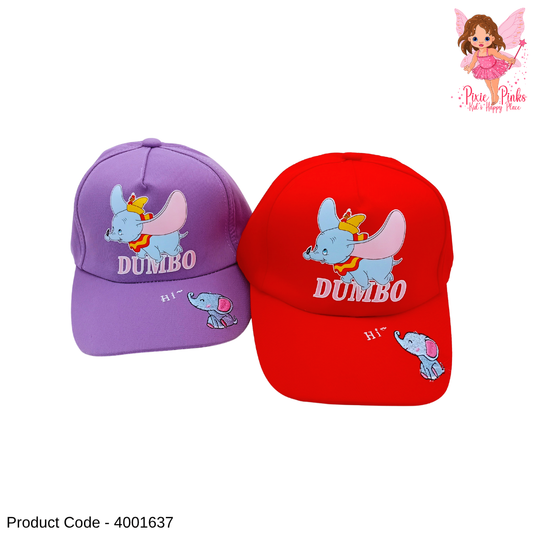 🐘 Cute Elephant Kids Cap – Red & Purple 🧢✨