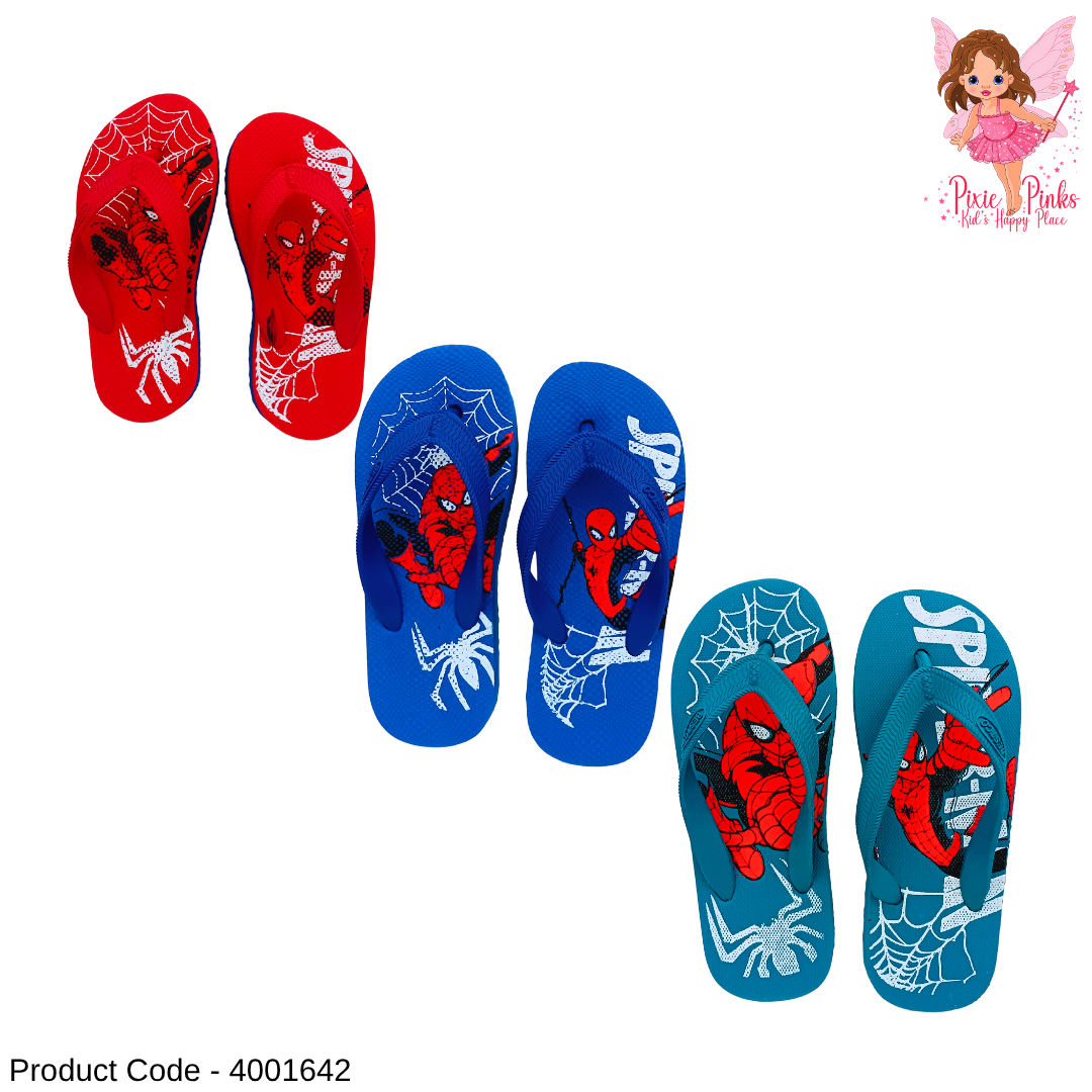 🕷️ Spider Hero Boys Slippers – Fun & Comfy Flip Flops 👣✨