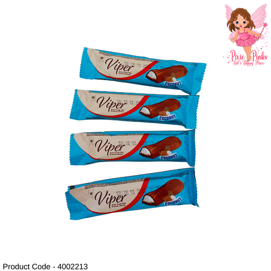 Viper Coconut Crispy Milk Compound Chocolate Bar 26g – Crunchy Coconut Filled Snack