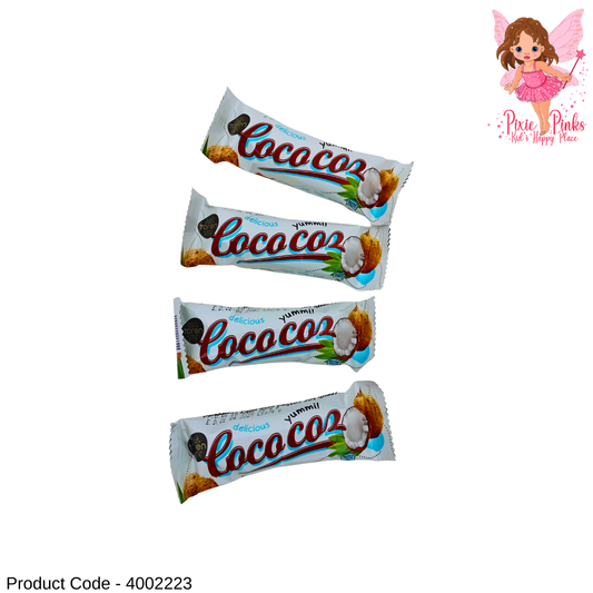 Toren Cococo Coconut Chocolate Bar 24g – Milky Compound Coated Coconut Snack (1pc)