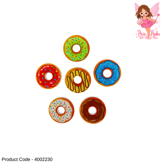 Cute Donut Shaped Eraser for Kids – Colorful Dessert Design School Stationery