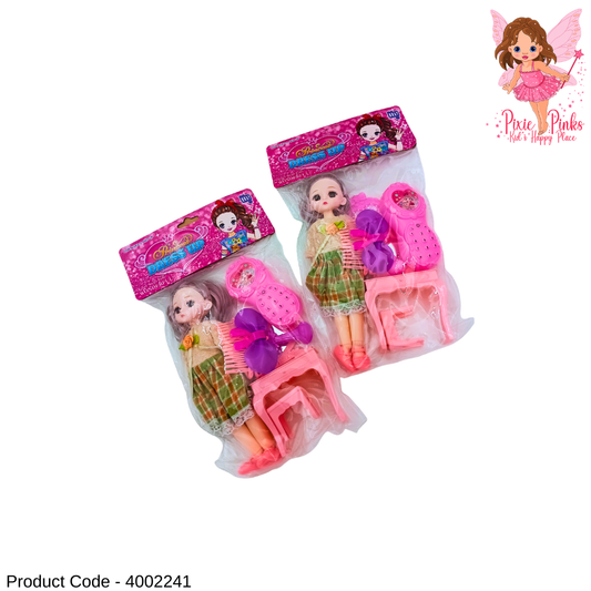 Princess Dress Up Doll Set for Kids – Fashion Doll with Beauty Accessories & Mini Furniture – Ages 3+