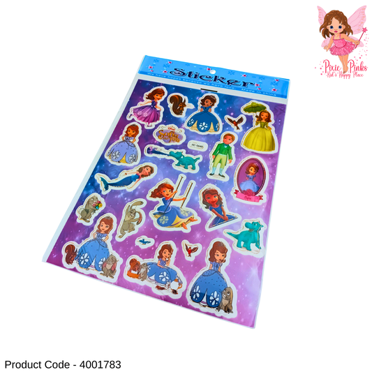 Princess Sofia Sticker Sheet for Girls – Cute, Colorful & Creative Activity Stickers