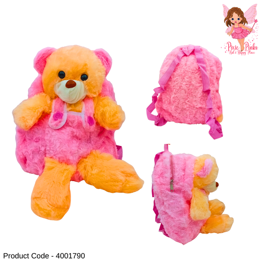 Fluffy Teddy Backpack for Kids – Soft, Lightweight & Adorable School/Travel Bag