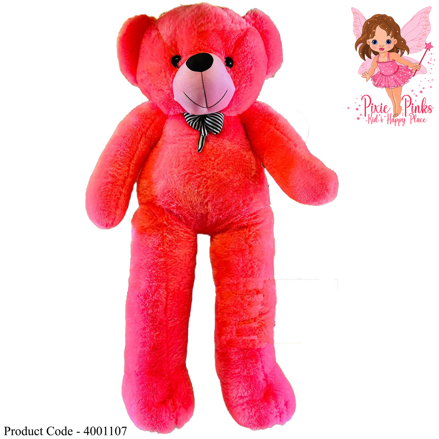 Pixie Pinks Giant Pink Teddy Bear – 5 Feet Tall