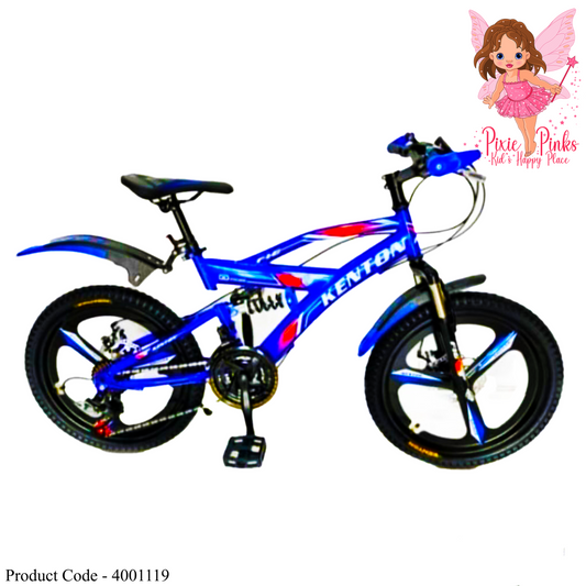 Kenton Kids' Blue Mountain Bicycle – 20-Inch Alloy Wheels