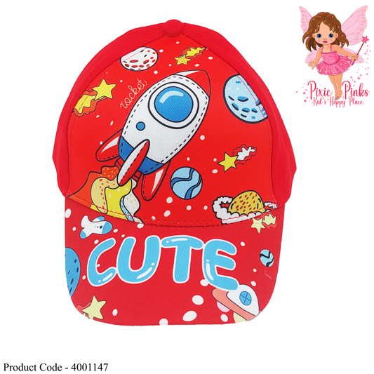 Kids’ Space-Themed Cap - Rocket Design