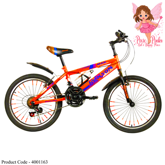 MAX Orange 20 Inches Gear Bicycle with Alloy Double Wall Rims