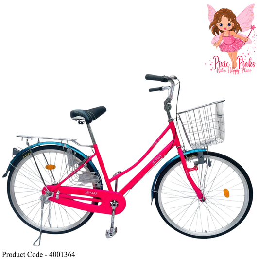 Jaystar Belle 26” City Bike – Pink | Dual Wall Rim, Sealed Bearings, Alloy Hub & Dynamo | Women’s Bicycle Sri Lanka | Ladies Bicycle Sri Lanka