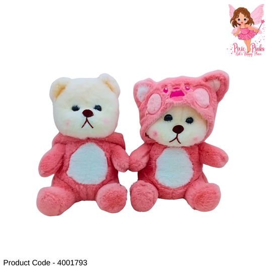 Cute Pink Hoodie Panda Plush Toy for Kids | Soft & Huggable Stuffed Animal Gift