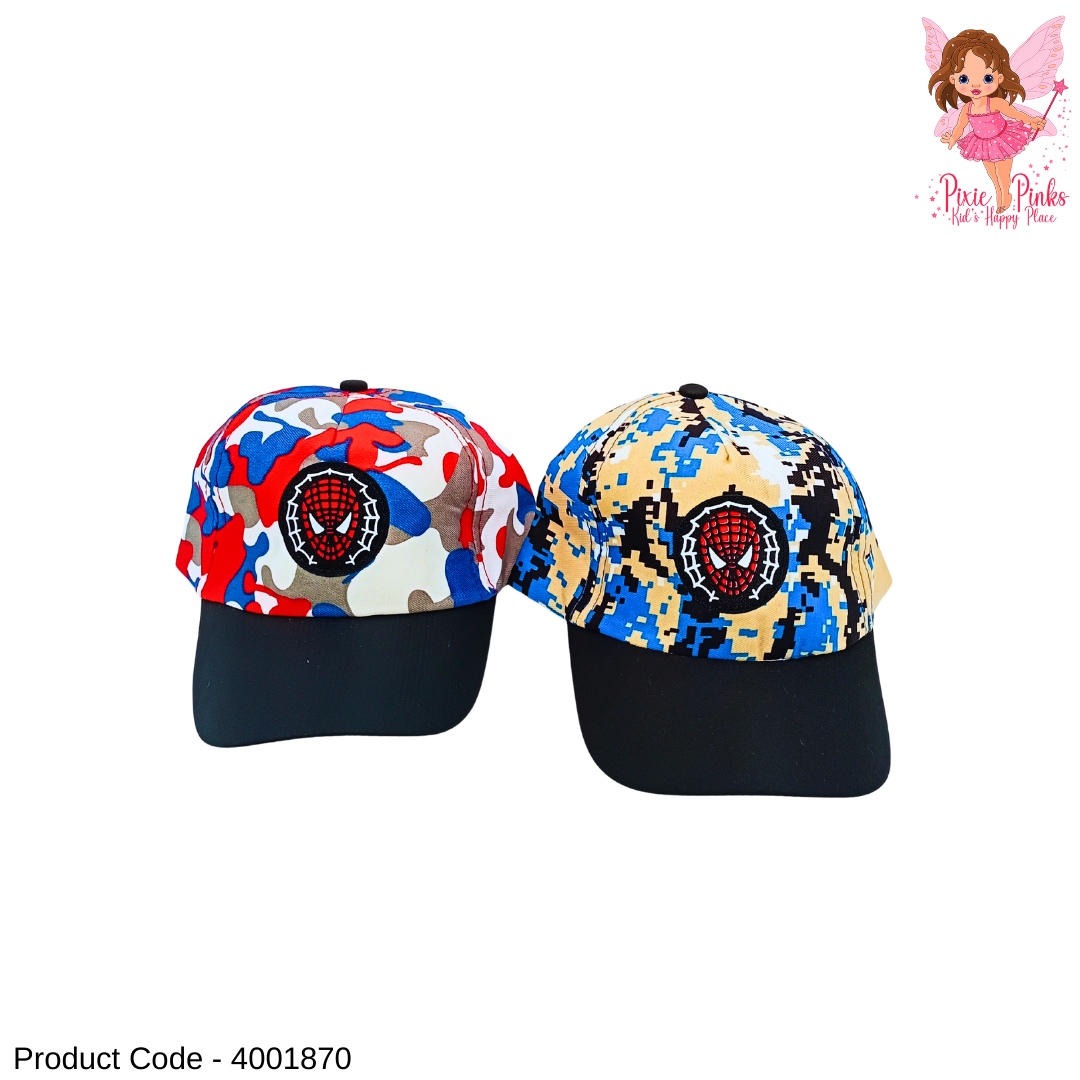 Kids Spider Logo Cap | Camouflage Superhero Cap