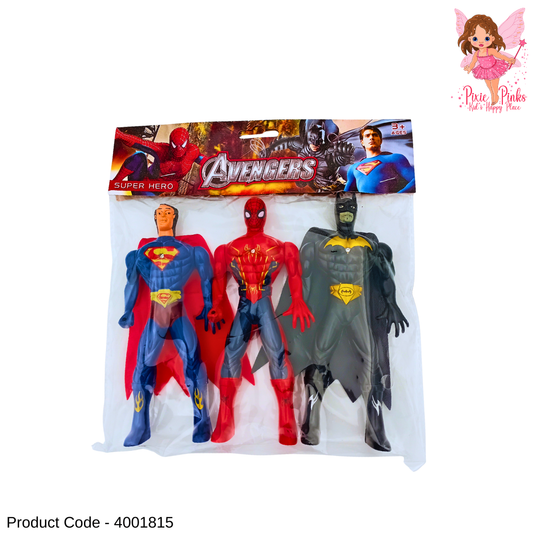 Avengers Super Hero Trio Pack for Kids | 3-Piece Action Figure Set | Imaginative Play for Ages 3+