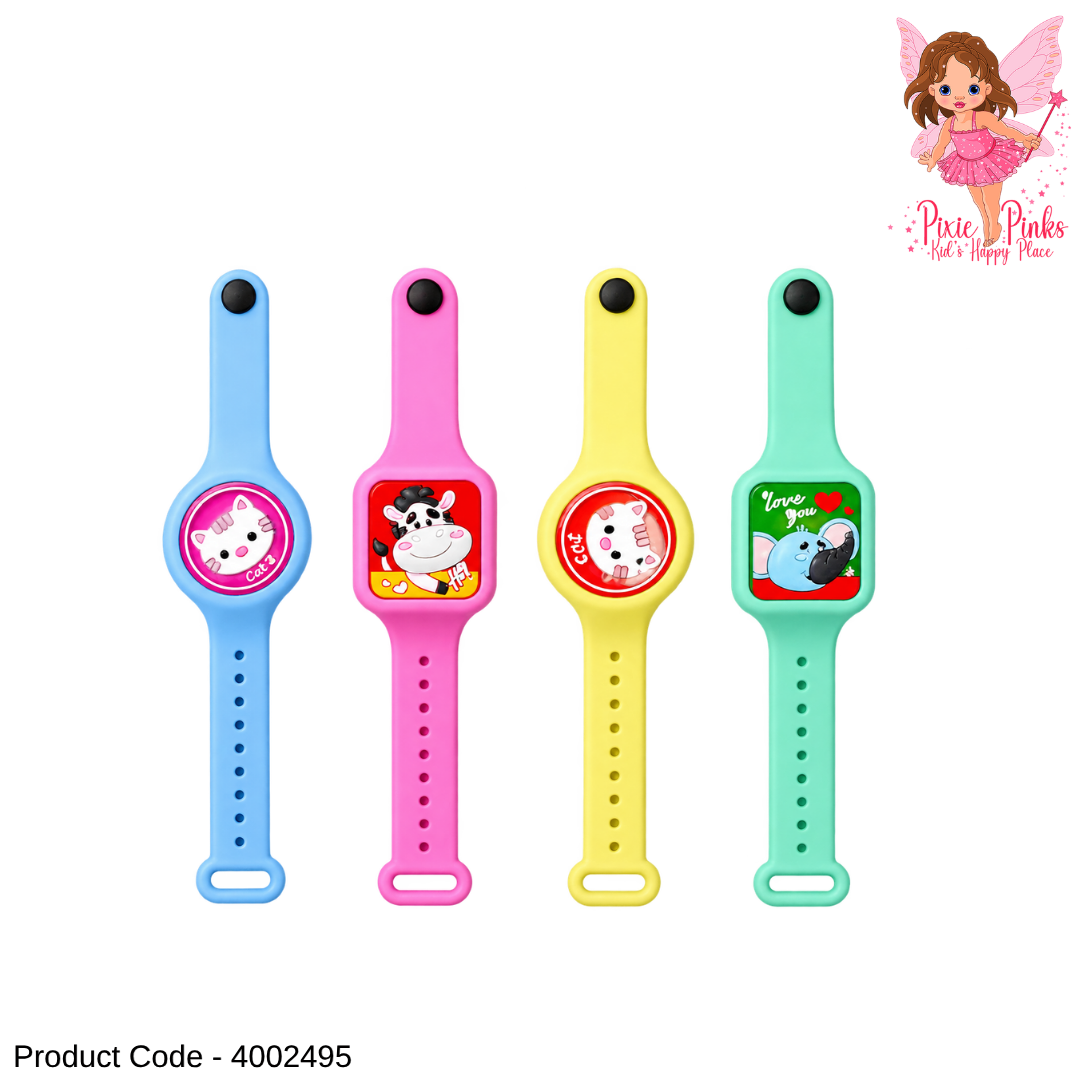 1PC Kids Citronella Mosquito Repellent Watch – Colourful Adjustable Wristband for Children