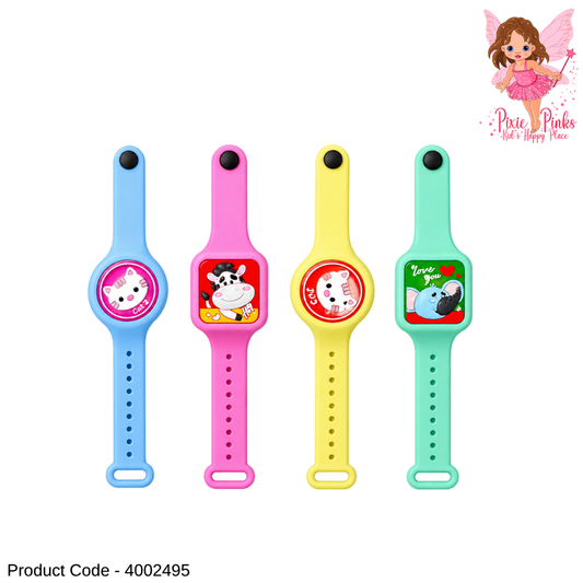 1PC Kids Citronella Mosquito Repellent Watch – Colourful Adjustable Wristband for Children