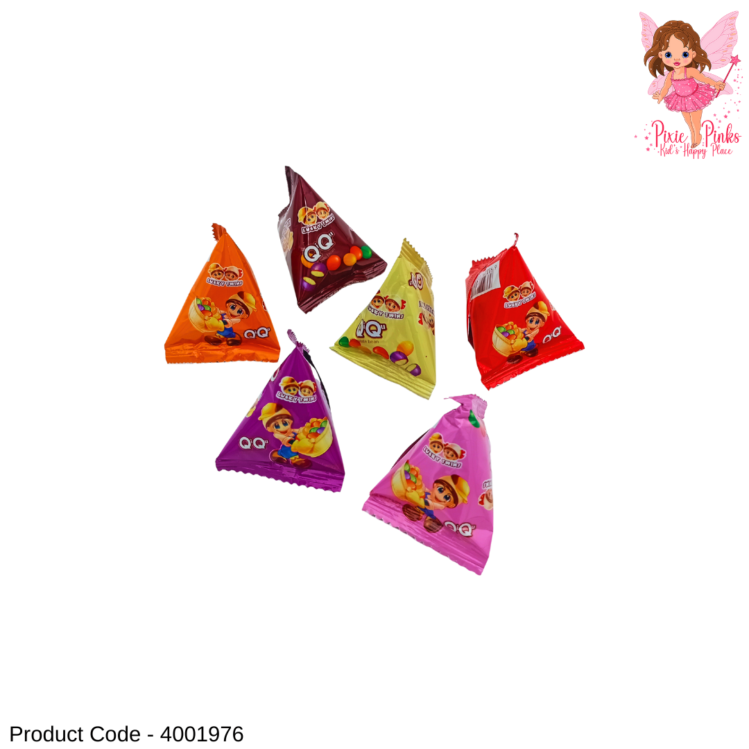 Lucky Twins QiQu Chocolate Beans – Colourful Candy Pouch