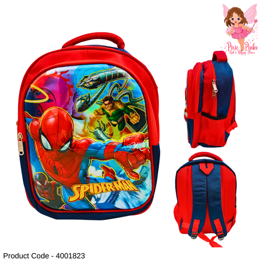 Spiderman Hero Power School Bag for Boys – Large, 3 compartments, Durable & Spacious (Grade 3–5)