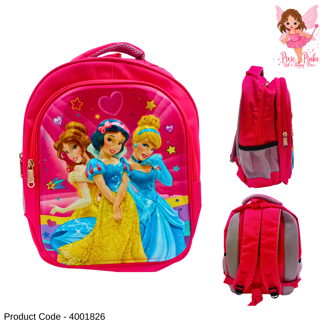 Large Princess Dreamland School Bag for Girls – Spacious, 3 Compartments, Stylish & Perfect for Grades 3–5