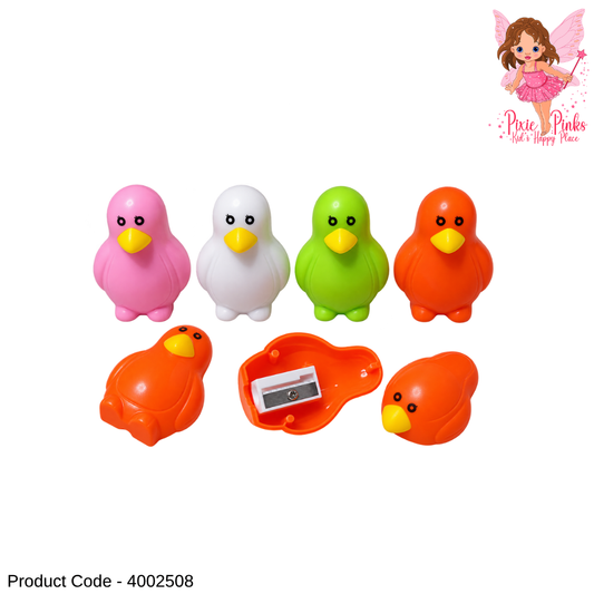 1PC Cute Colourful Bird Pencil Sharpener – Fun Animal-Shaped Sharpener for Kids & School Stationery