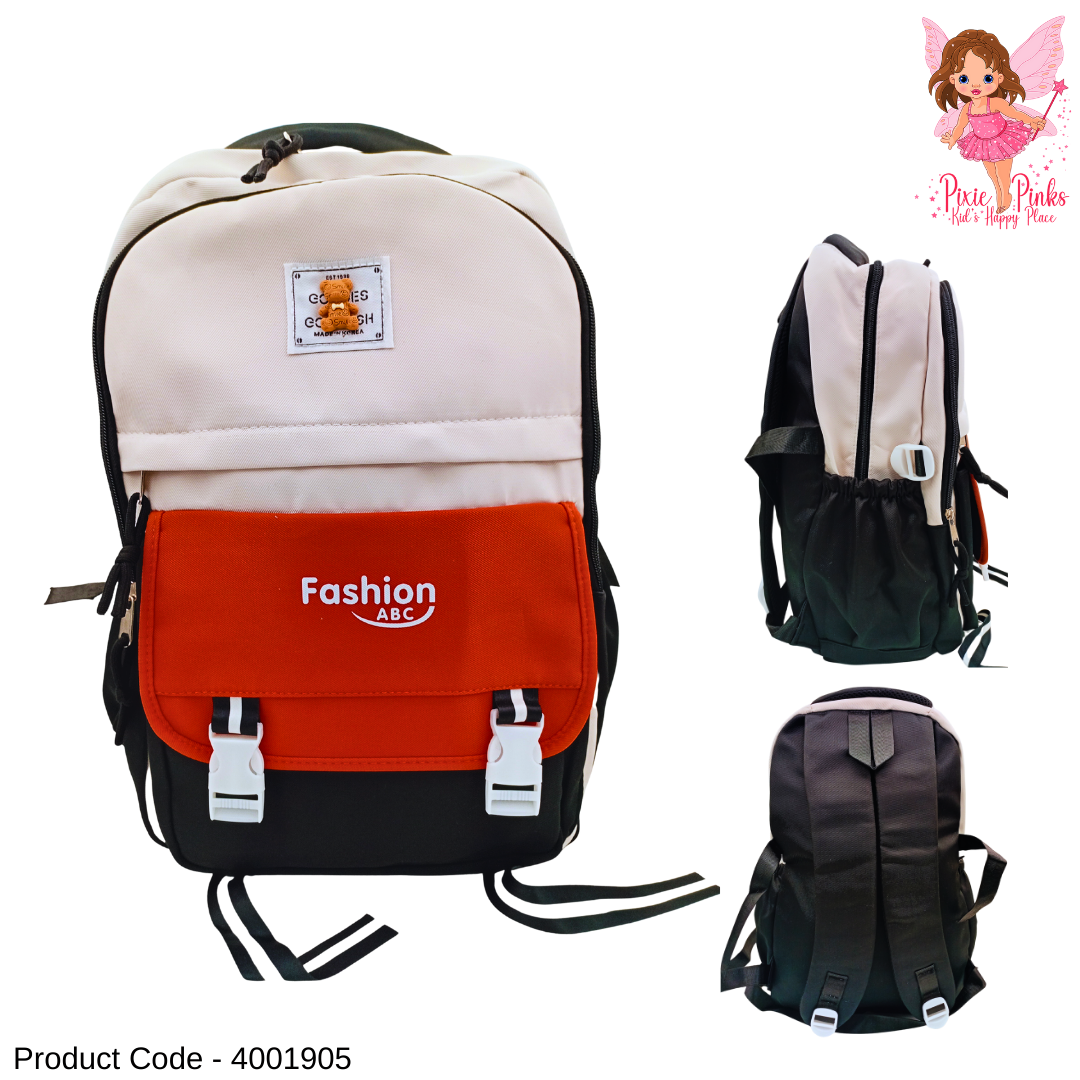 Fashion Bear 3D Kids School Bag for Grade 5–9 | Large Backpack with 3 Compartments (43cm)
