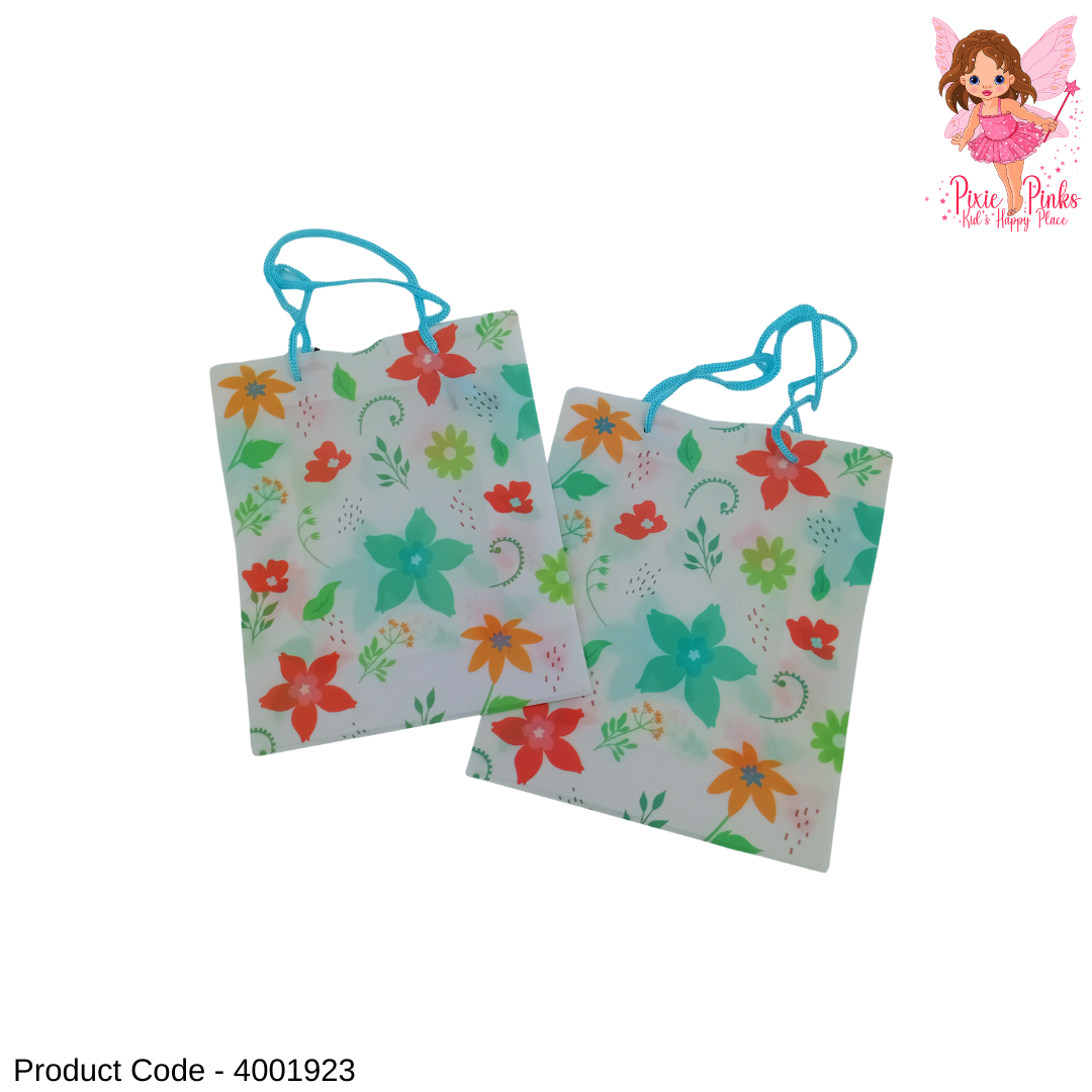 Floral Gift Carry Bag (22 × 18 cm) | Reusable Decorative Gift Bag for Small Gifts