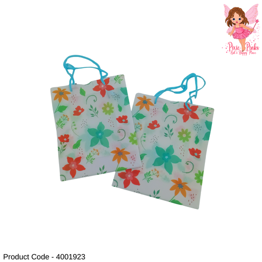 Floral Gift Carry Bag (22 × 18 cm) | Reusable Decorative Gift Bag for Small Gifts