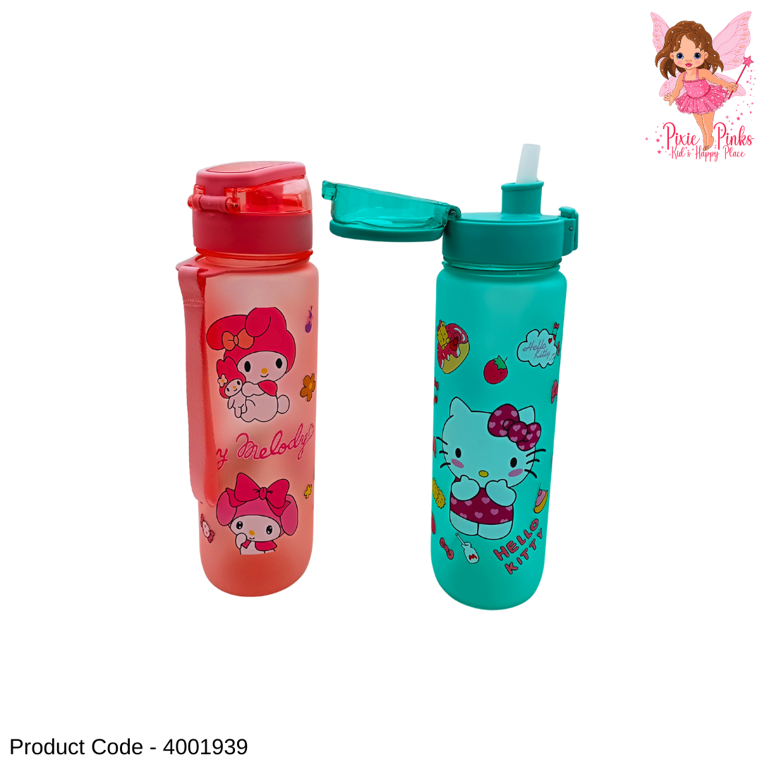 My Melody & Hello Kitty Water Bottle for Kids & Teens | BPA-Free Straw Bottle 850ml