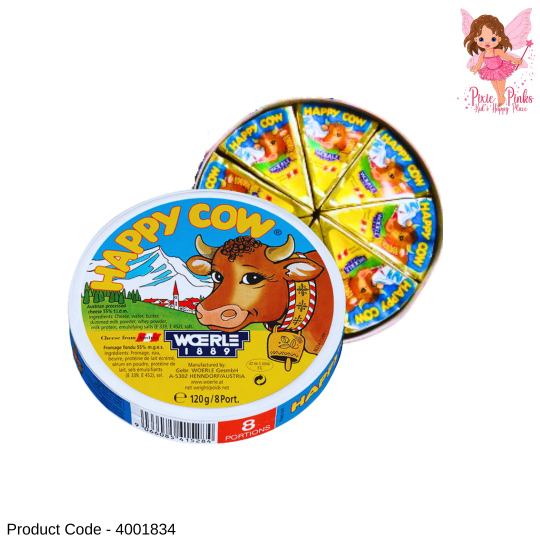 Happy Cow Processed Cheese – 8 Portions | 120g Creamy & Delicious Spreadable Cheese