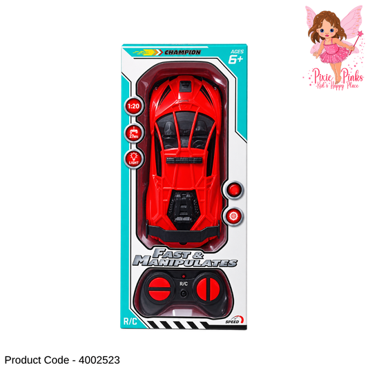 1Pc High-Speed Remote Control Racing Car with Lights – 1:20 RC Sports Car Toy for Kids Age 6+