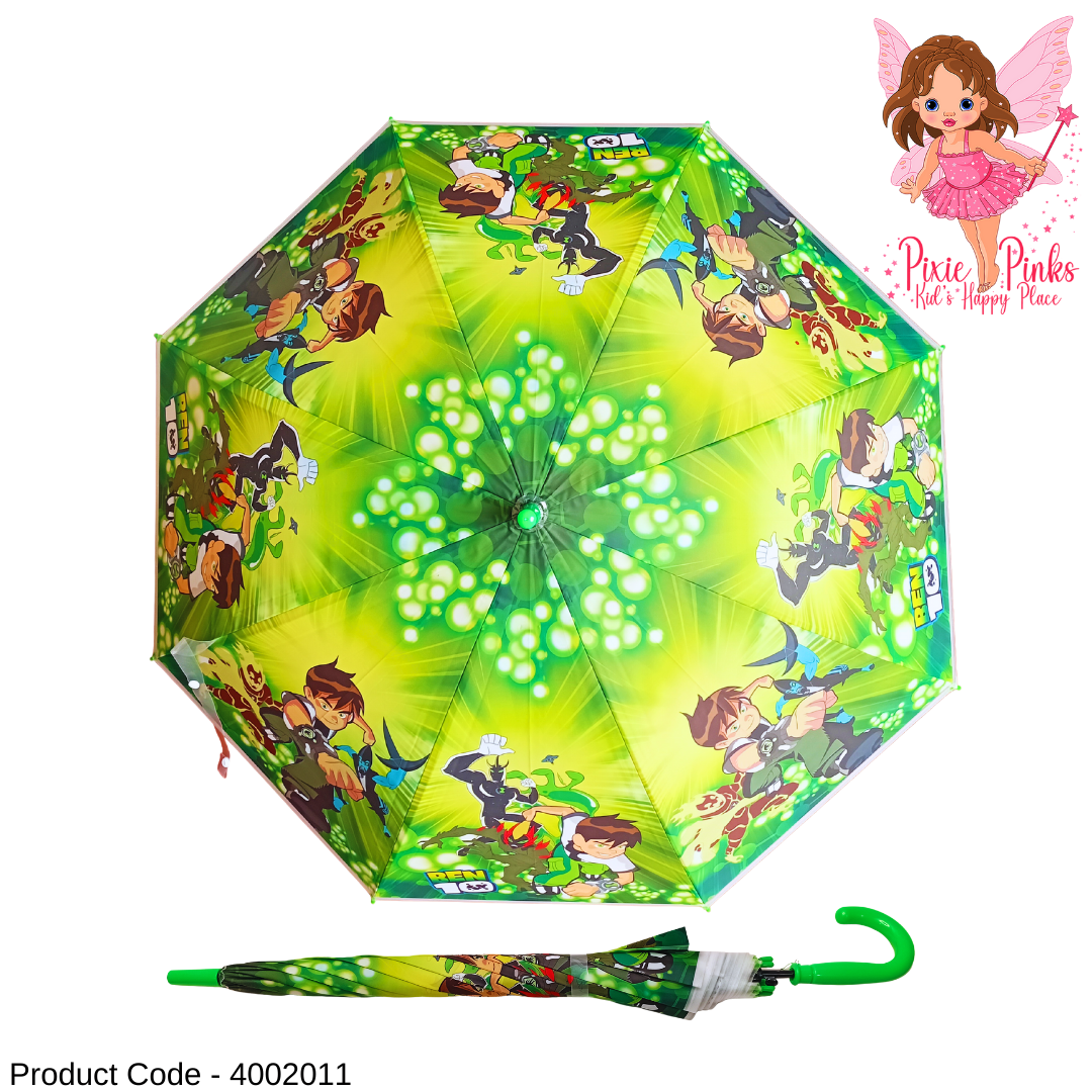 Kids Ben 10 Cartoon Umbrella for Boys – Colorful Windproof Umbrella for Children Under 9