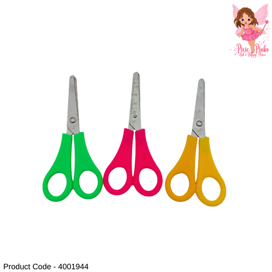 Cute Kids Safety Scissors | Stainless Steel School Scissors with Soft Grip