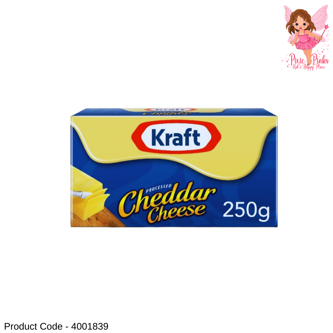 Kraft Processed Cheddar Cheese Block 250g – Rich, Creamy & Perfect for Every Meal