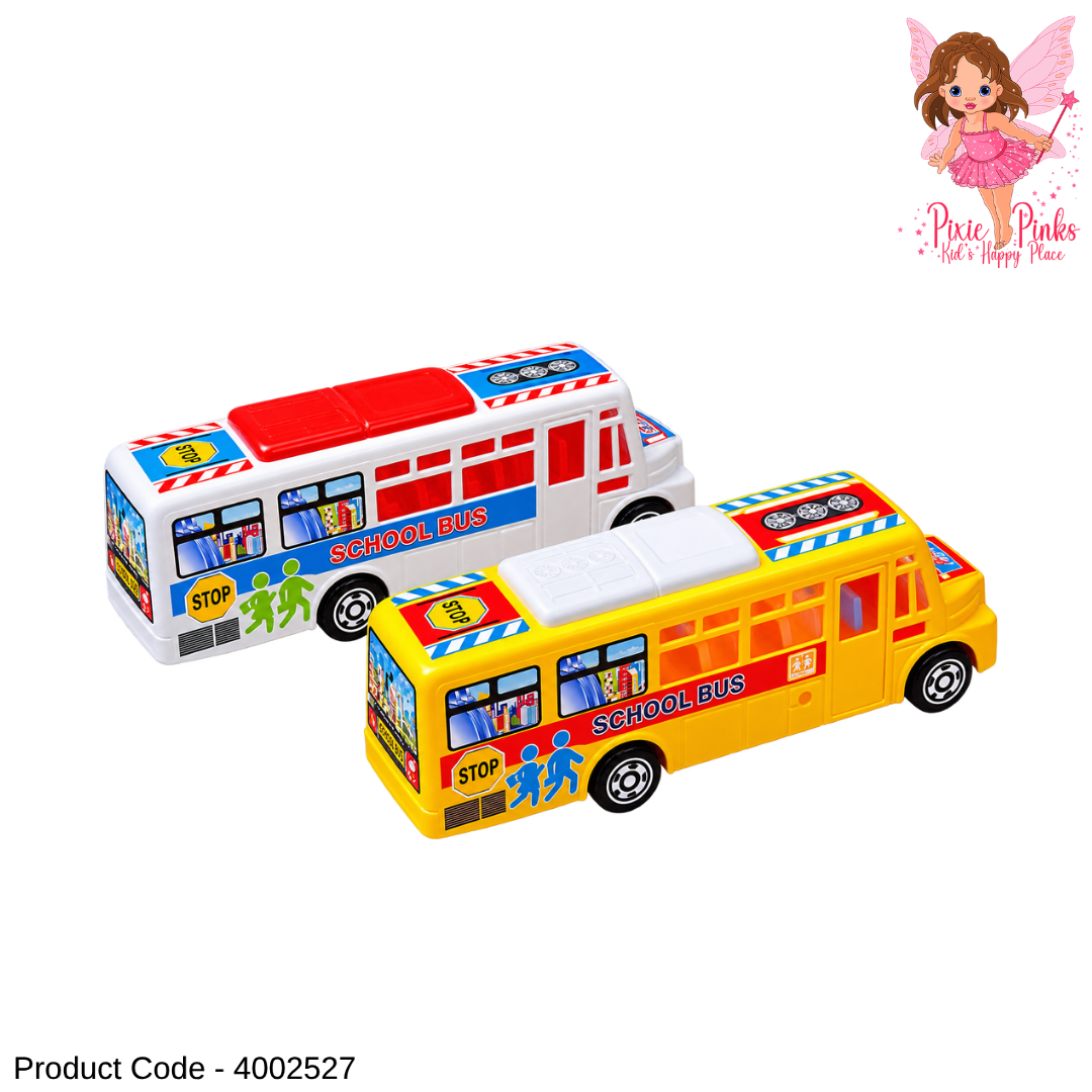 1Pc Kids School Bus Toy – Colourful Vehicle Toy for Boys & Girls Age 3+