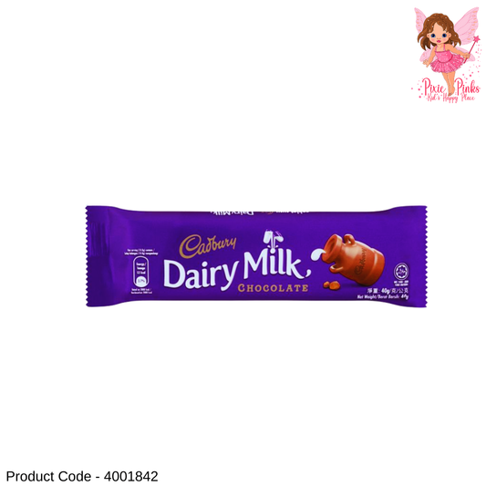 Cadbury Dairy Milk Chocolate Bar 40g – Smooth & Creamy Milk Chocolate Treat