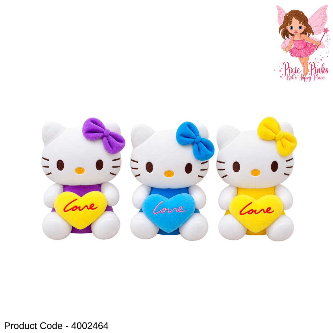 16cm Hello Kitty Soft Toy for Kids – Cute Heart Plush Stuffed Toy | 1Pc