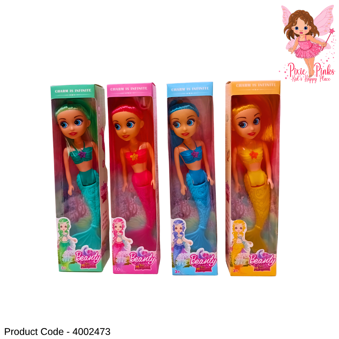 1PC Mini Mermaid Doll for Kids – Colourful Mermaid Princess Fashion Doll Toy