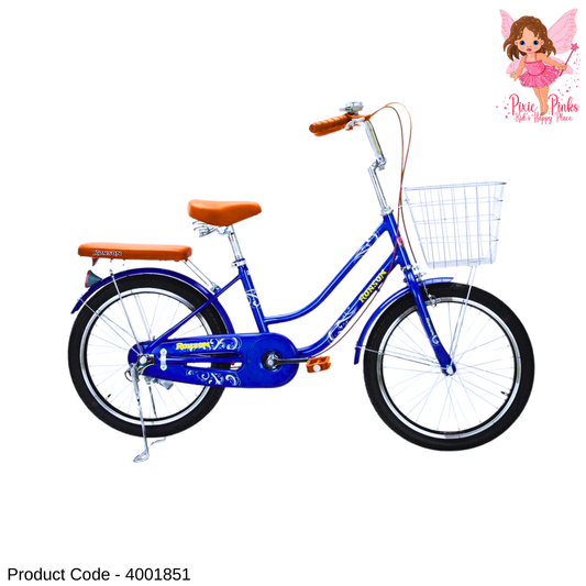 PixiePinks Ronson Girls’ Bicycle 20" – Stylish Kids Cycle with Front Basket & Rear Seat | Perfect for Daily Riding